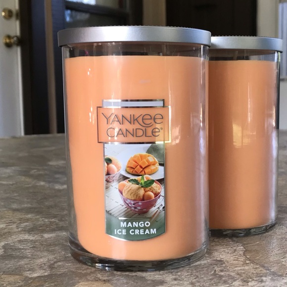 Yankee Candle Mango Ice Cream Large 22 Oz. Tumbler, New - Picture 6 of 9